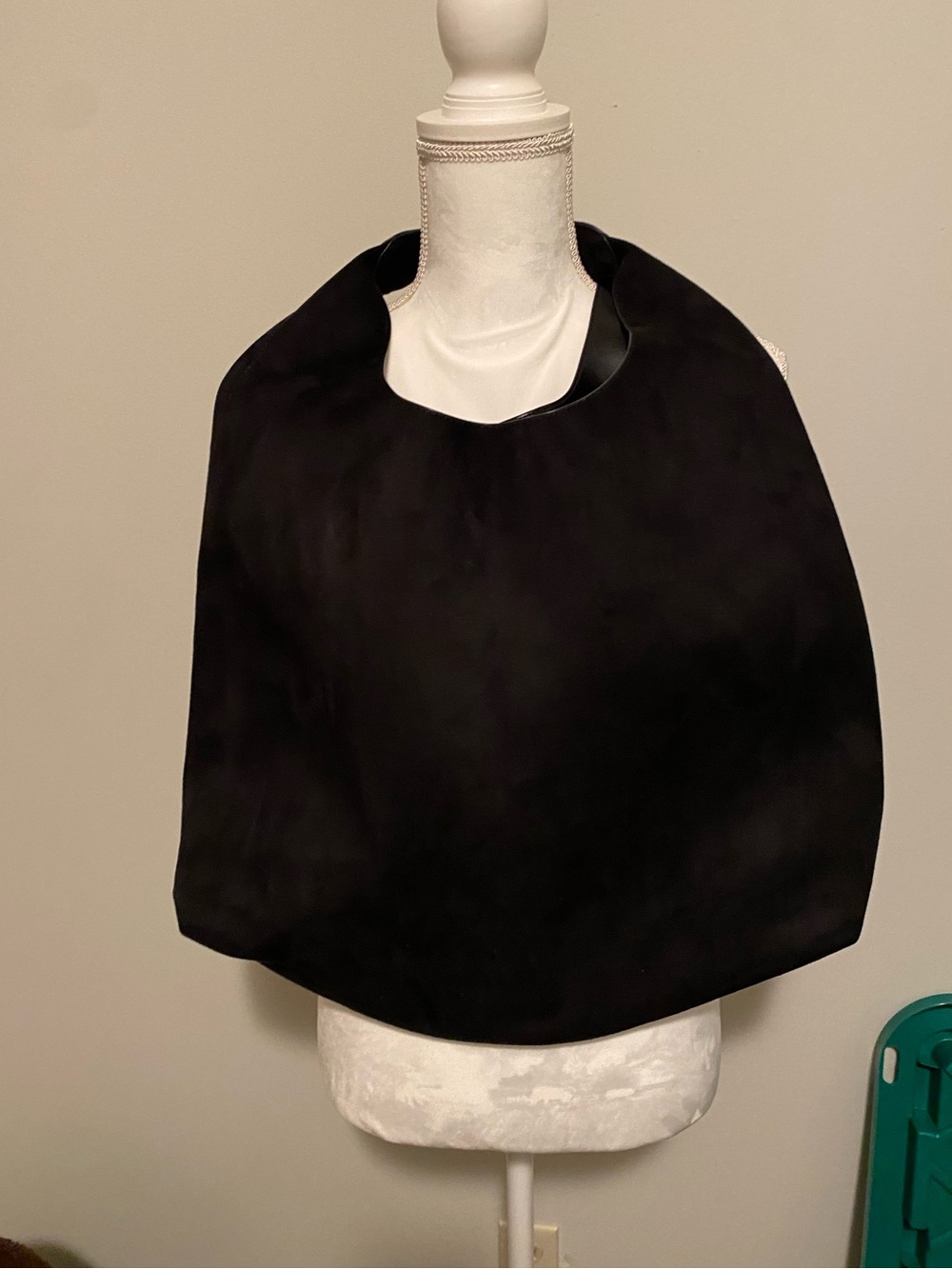 Minimal Black Suede Hobo Bag by Gap